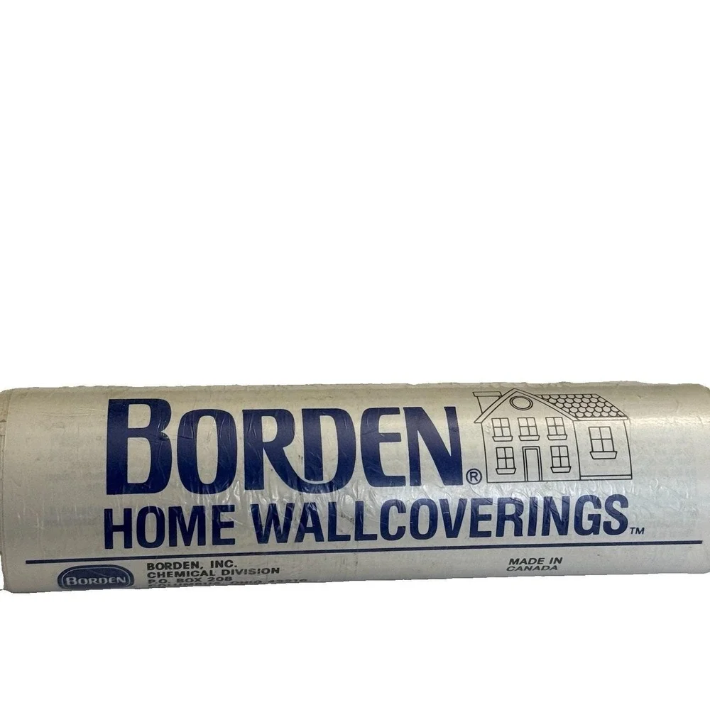 Vintage Borden Pre Pasted Vinyl Wallpaper 1 Roll Tiny Floral 55.4 Sq Ft NOS